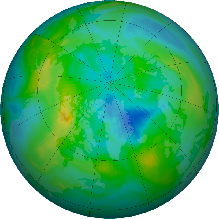 Arctic ozone map for 03 October 1979